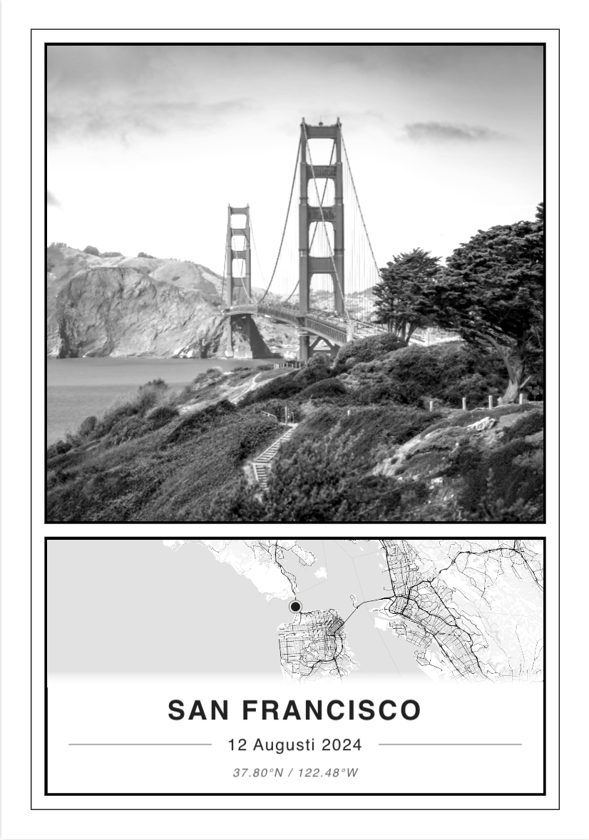 Classic poster style - timeless and elegant design